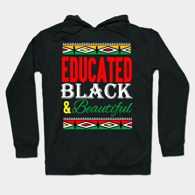 Educated Black Hoodie by Corecustom